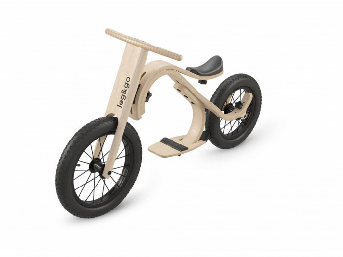 leg&go Downhill Bike - Fußablage & Bremse fürs Holzlaufrad